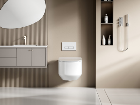 Подвесной унитаз со смывом торнадо Abber AC1130 с сиденьем фото