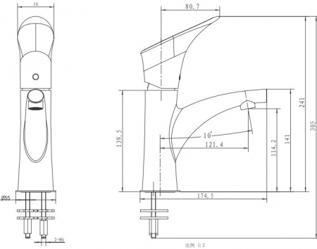 Смеситель для раковины Kaiser Calla 71011 фото