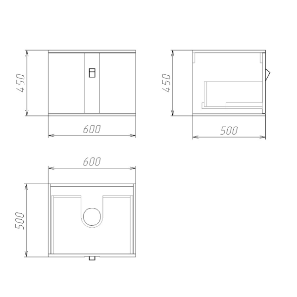Тумба под накладную раковину Grossman Норма-60 106016 фото
