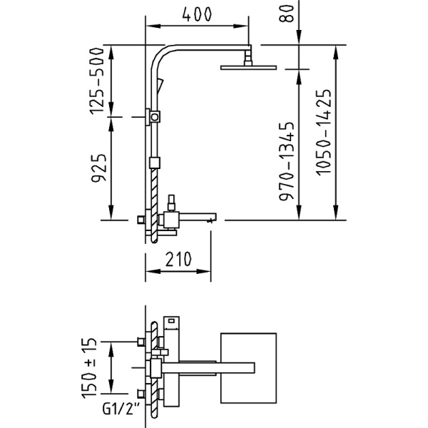 Душевая система Clever Bimini 97055 Хром фото