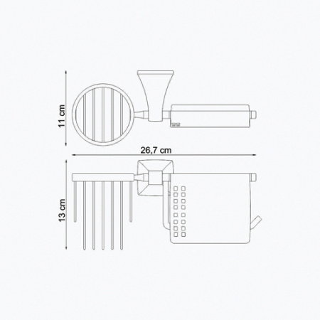 Держатель для туалетной бумаги и освежителя WasserKRAFT Wern К-2559 фото