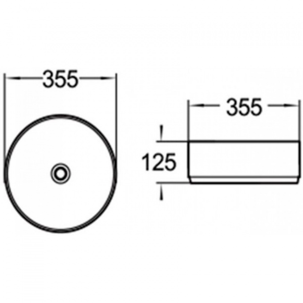 Накладная раковина SantiLine SL-1037 35x35 фото