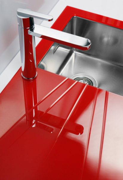 Мойка для кухни Alveus Karat 10 Красный чаша справа фото