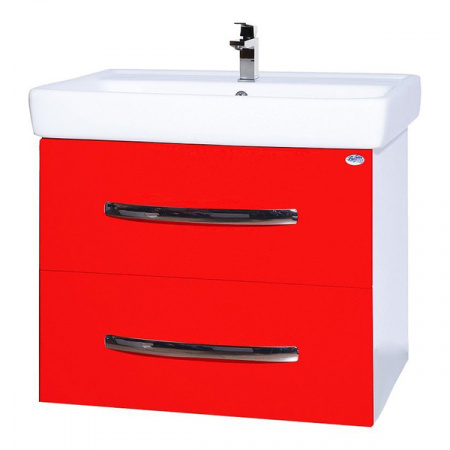 Тумба под раковину Bellezza Рокко-60 красная подвесная фото