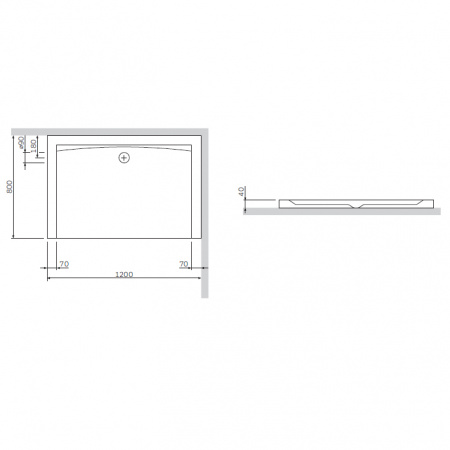 Поддон для душа Am.Pm Inspire S W51T-GSSO-12080W 120х80 фото