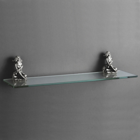 Полка стеклянная Art&Max Athena AM-B-0613-T серебро фото
