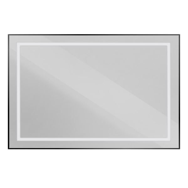 Зеркало с подсветкой и сенсорным выключателем BelBagno SPC-KRAFT-1200-800-SENS-NERO 120x80 черное фото