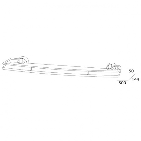 Полка с ограничителем FBS Vizovice VIZ 015 50 см фото