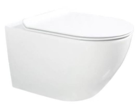 Унитаз подвесной безободковый CeramaLux N 2196-2 с сиденьем фото