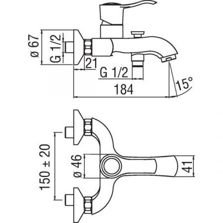 Смеситель для ванны Nobili Sofi (SI98110/1CR) (хром) фото