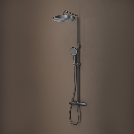 Душевая система с термостатом Iddis Duna DUNGMSTi06 графит матовый фото