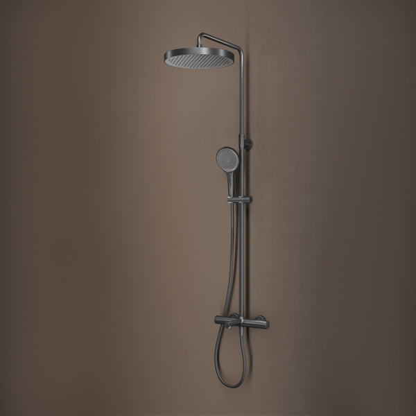 Душевая система с термостатом Iddis Duna DUNGMSTi06 графит матовый фото