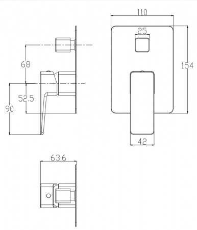 Cмеситель для ванны Omnires Parma PM7435CR хром фото