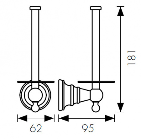 Держатель для туалетной бумаги Kaiser Arno KH-2220 фото