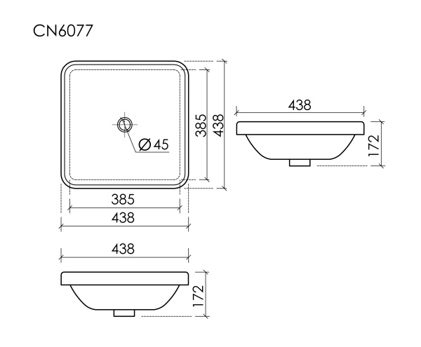 Раковина Ceramica Nova Element CN6077 43x43 фото