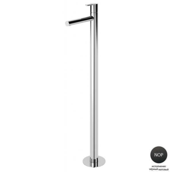 Смеситель для раковины напольный Cezares Leaf LEAF-TVP-NOP черный матовый фото