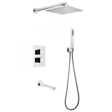 Душевая система скрытого монтажа с термостатом Abber Daheim AF8250 хром фото