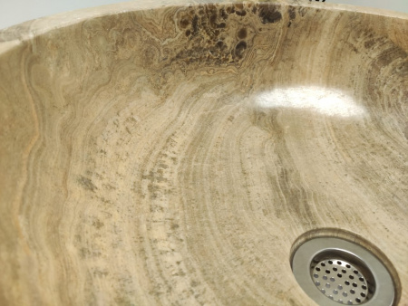 Накладная раковина из оникса Indo Erozy brown EO-00419 фото
