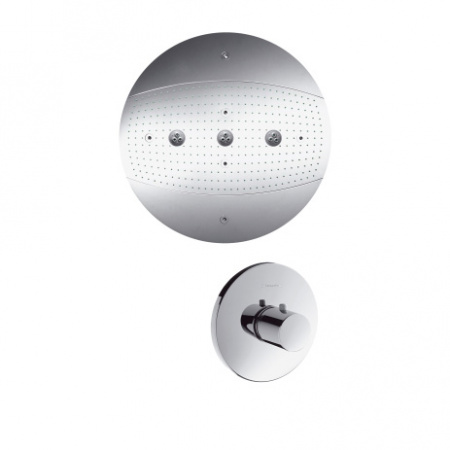 Верхний тропический душ тарелка Hansgrohe Raidance Rainmaker 600 мм на потолок 28403000 фото