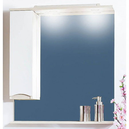 Зеркало-шкаф Бриклаер Токио 60 светлая лиственница/белый L фото