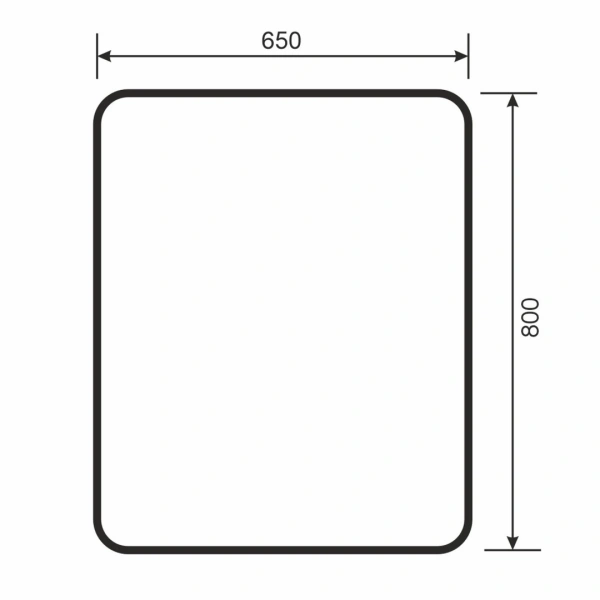 Зеркало с подсветкой, сенсорным выключателем и подогревом Uperwood Modul 3049345675 65x80 черное, теплая подсветка  фото