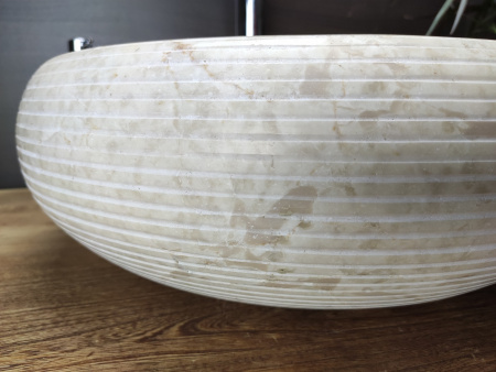 Раковина из мрамора Indo Donut Cream Allur Medium DM-00155 фото