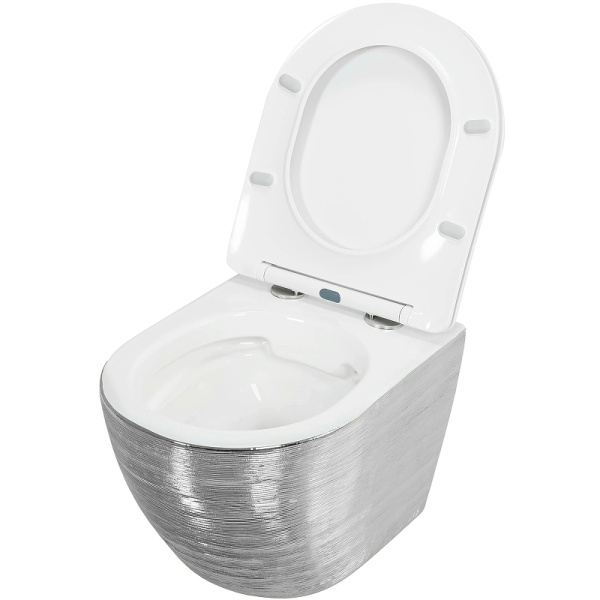 Унитаз подвесной Grossman Color GR-4455SWLS серебро фото