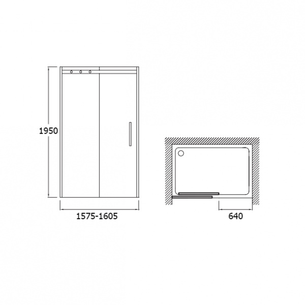 Душевая дверь Jacob Delafon Contra E22C160-GA 160 см фото