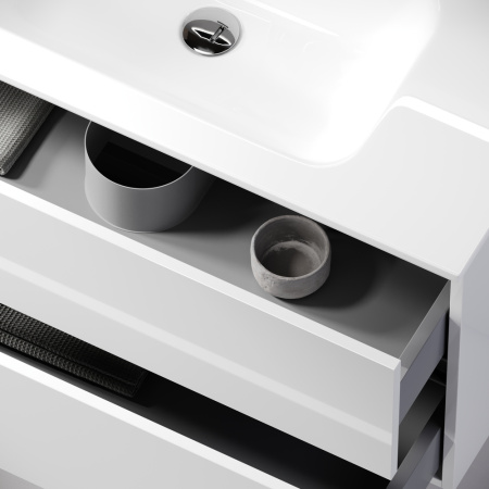 Тумба под раковину Sancos Urban UR90W белый глянец фото