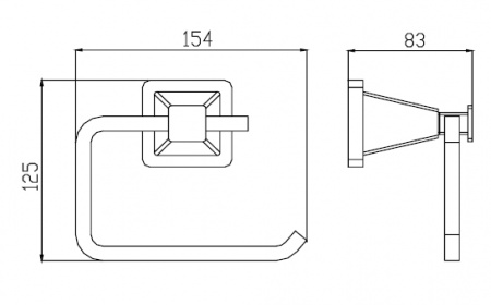 Держатель для туалетной бумаги Kaiser Moderne KH-1131 фото