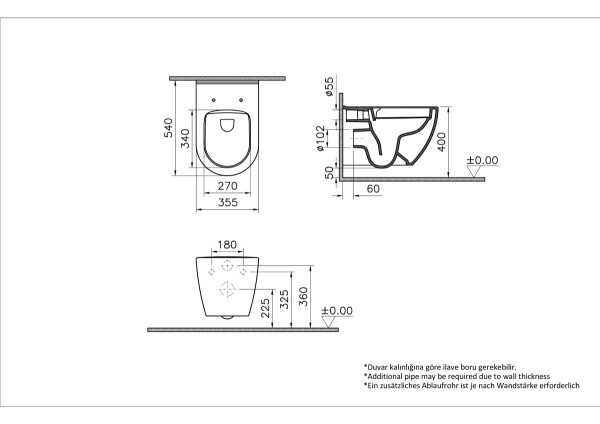 Подвесной унитаз безободковый VitrA Mia Round (Мия Раунд) 7510B003-0075 фото