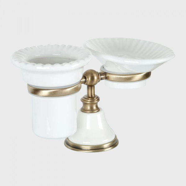 Настольный держатель с мыльницей и стаканом Tiffany World Harmony TWHA141bi/br фото