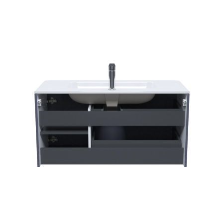 Тумба с раковиной Iddis Edifice EDI10D0i95K 100 см, темно-серая фото