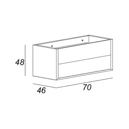 Тумба под раковину Cezares Bellagio 70 54714 Bianco Opaco фото
