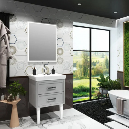 Мебель для ванной Opadiris Вегас 60 серая фото