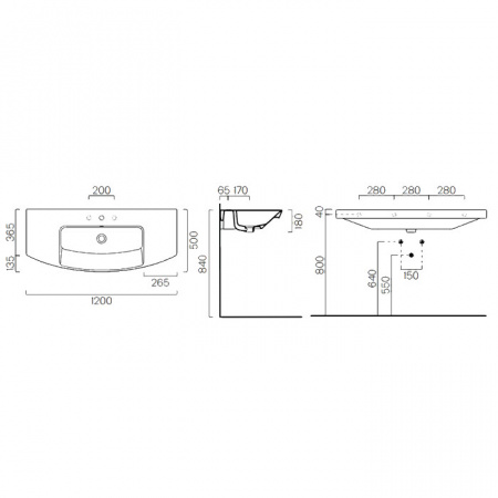 Подвесная раковина GSI Modo 7724 1 11 bi*1 фото