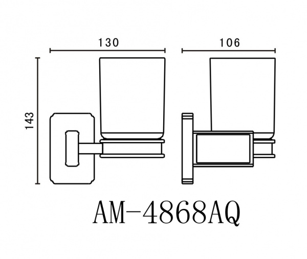 Стакан для зубных щеток Art&Max Gotico AM-E-4868AQ бронза фото