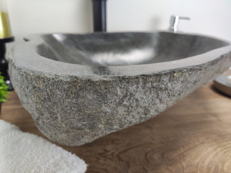 Накладная раковина из речного камня RS0619 (43*44*15) фото