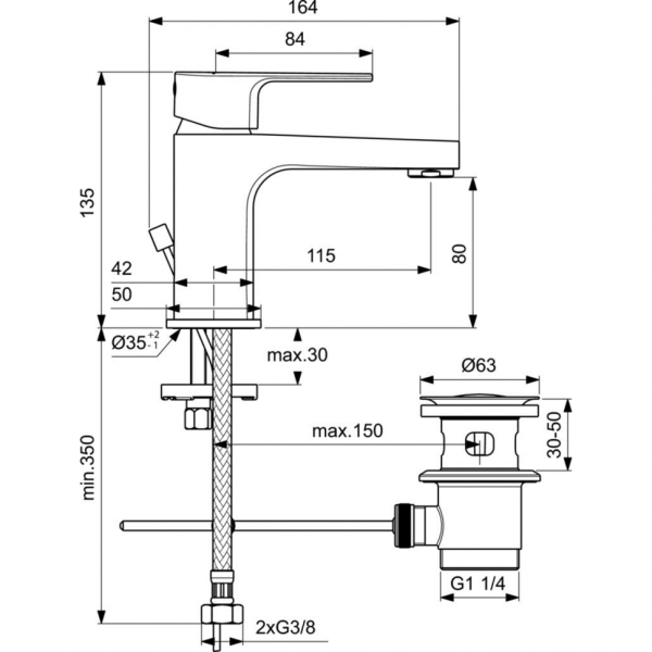 Смеситель для раковины Ideal Standard BC685AA фото