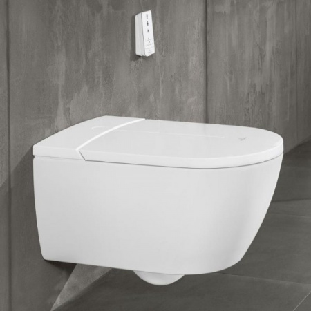 Подвесной унитаз с функцией биде Villeroy & Boch ViClean V0E100R1 фото