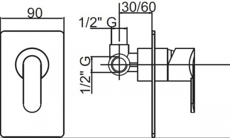 Смеситель для душа Cezares Garda GARDA-DIM-01-Cr фото