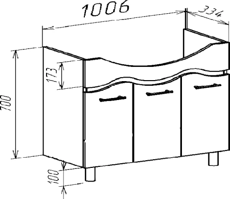 Тумба с раковиной Bellezza Мари 105 белая фото