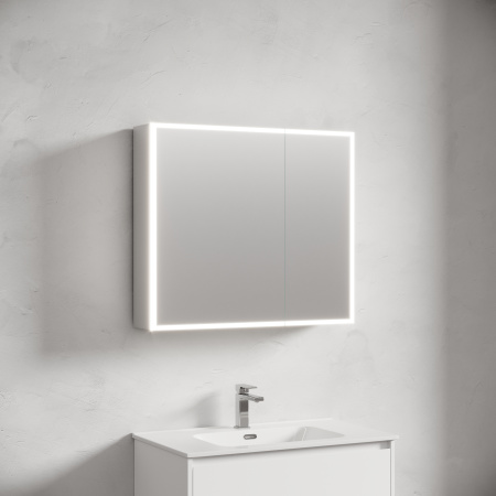 Зеркало-шкаф с подсветкой Sancos Evoke SC8080 80x70 фото