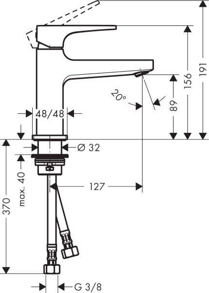Смеситель для раковины Hansgrohe Metropol 74500000 фото