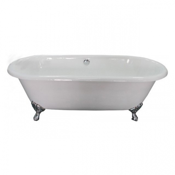Чугунная ванна Elegansa Gretta chrome 170х75 на ножках фото