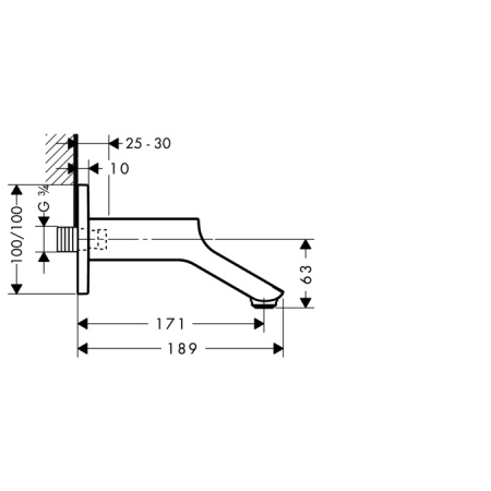 Излив на ванну Axor Urquiola 11430000 17 см фото