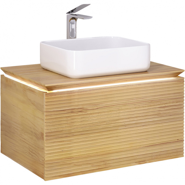 Тумба под раковину с подсветкой Jorno Karat Kar.01.80/P/BuL 80 см фото