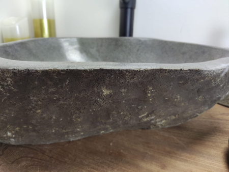 Накладная раковина из речного камня RS0602 (48*40*15) фото