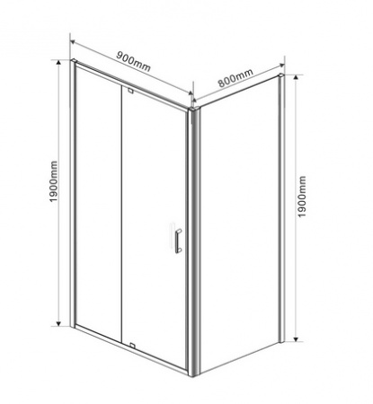 Душевой уголок Vincea Intra VSR-1I809080CL фото