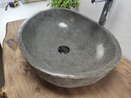 Накладная раковина из речного камня RS0770 (50*42*15) фото